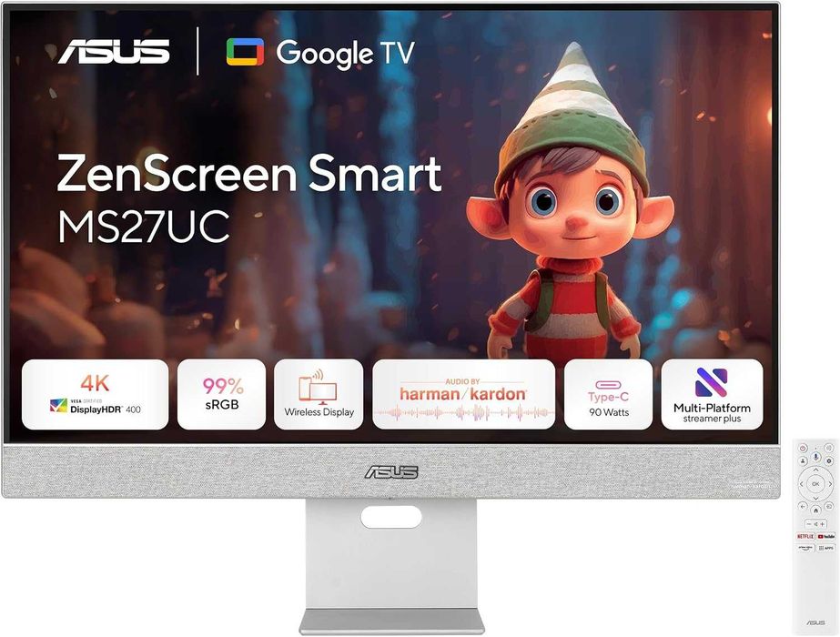 ASUS ZenScreen Smart MS27UC 27 Inch 4K