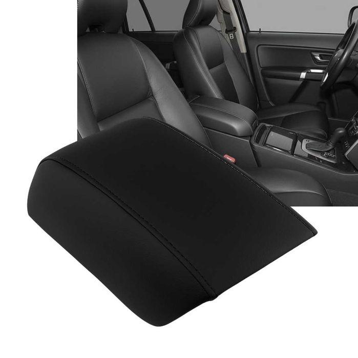 Капак на подлакътник за VOLVO XC90 2003 - 2014 Черен Кожа