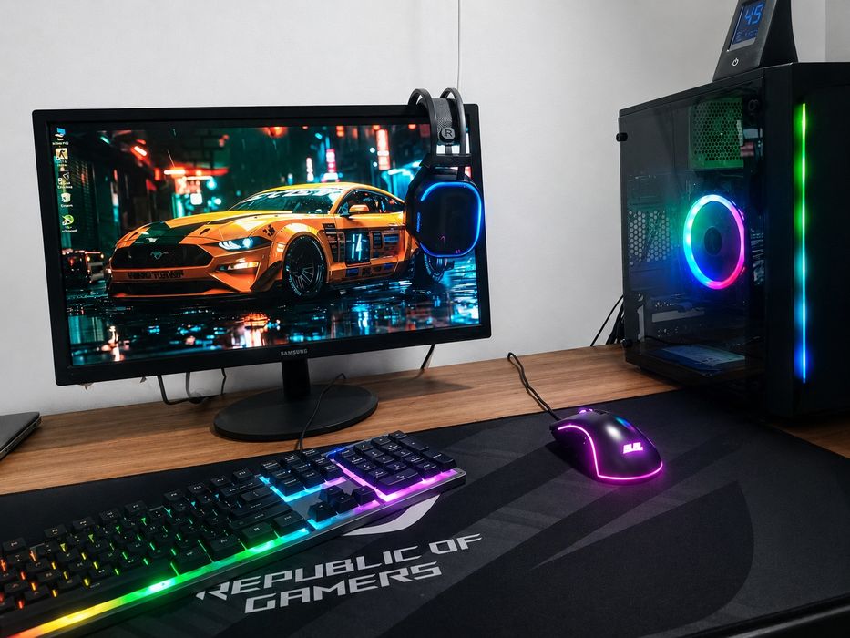Gaming PC Core i3 4 gen 16GB RAM GT 730  22 Monitor Klaviatura mishka