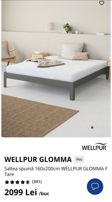 Vand saltea cu spuma 160x200