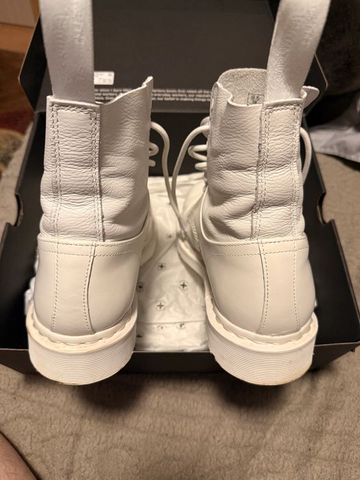 MM6 x Dr. Martens White Boots