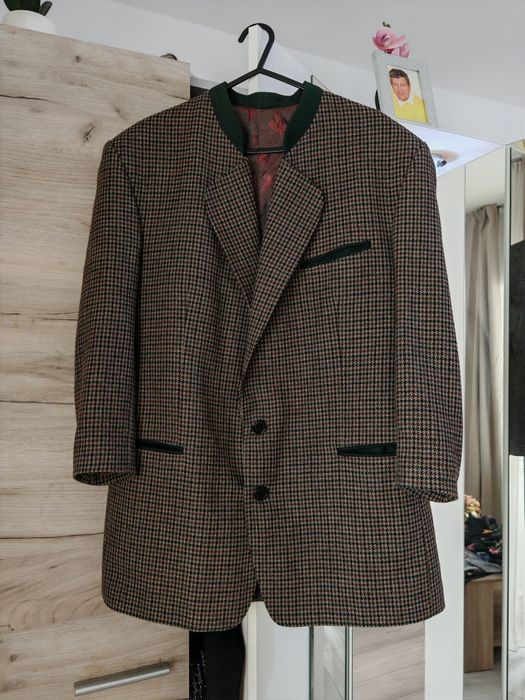 Sacou din lana carouri