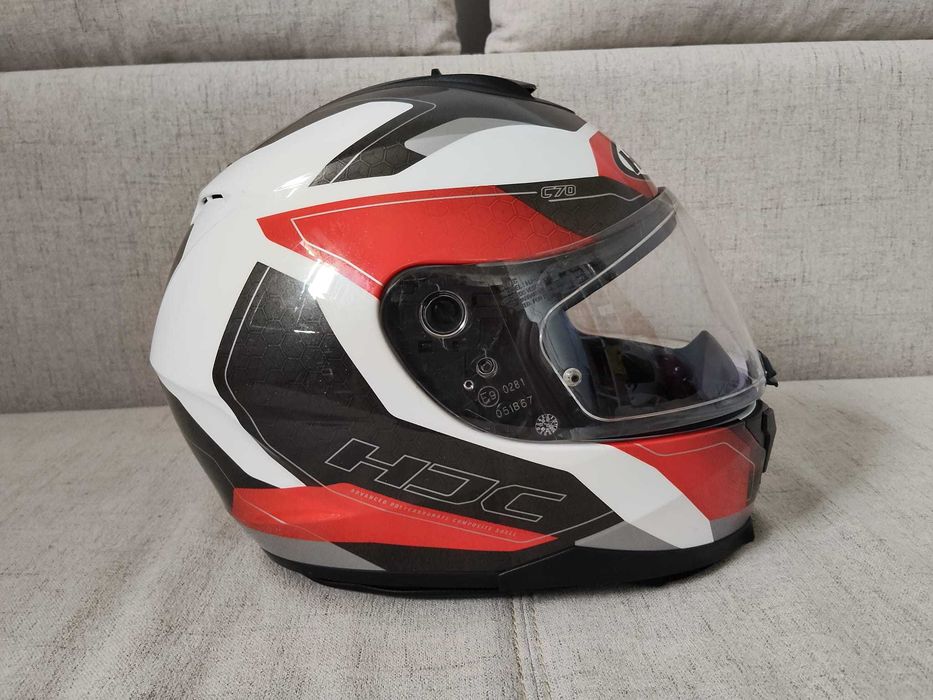 Casca motor HJC C70 + Cardo Bluetooth Headset