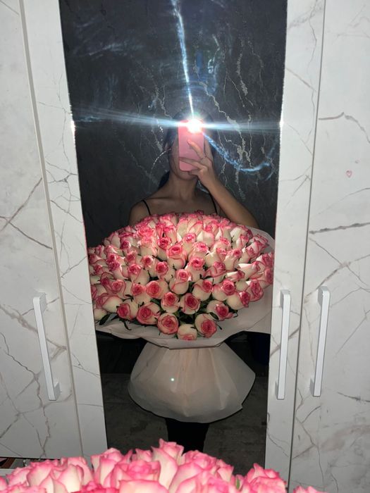 красивые цветы,роза 101 шт