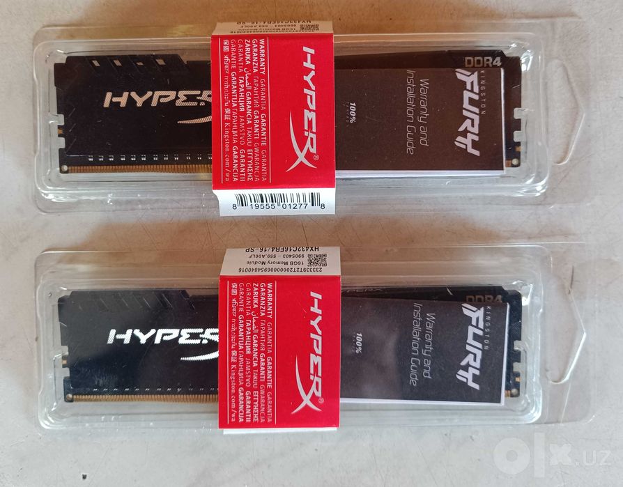 Продаётся DDR4 Kingston Fury HyperX 3200Mhz 16x2=32Gb