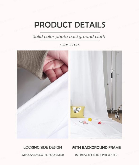 Фотографски фон. Бял фон. 3 х 6 метра. фонова система. видео. Софтбокс