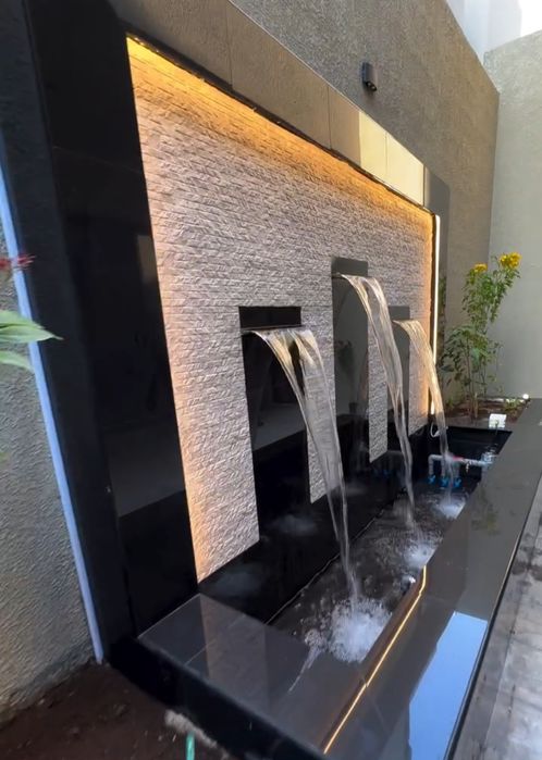 Строительство декоративных фонтанов декоративный водопад .Favoralar,