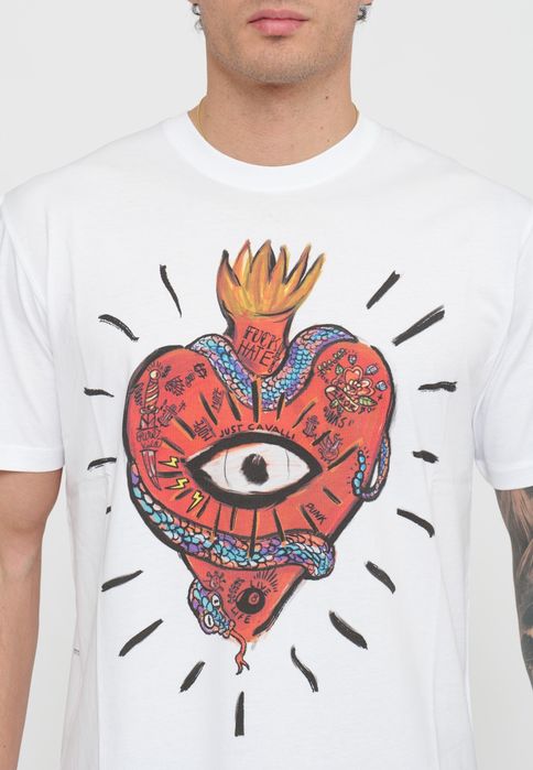 Мъжка тениска Just Cavalli logo print T-shirt organic