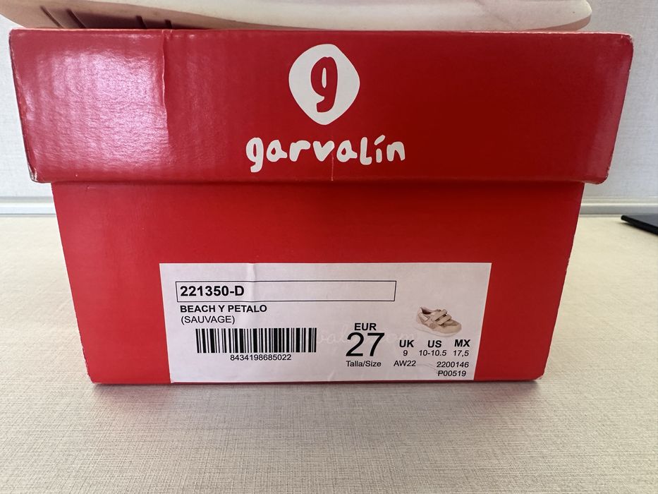 Garvalin 27 номер ,детски обувки за момиче