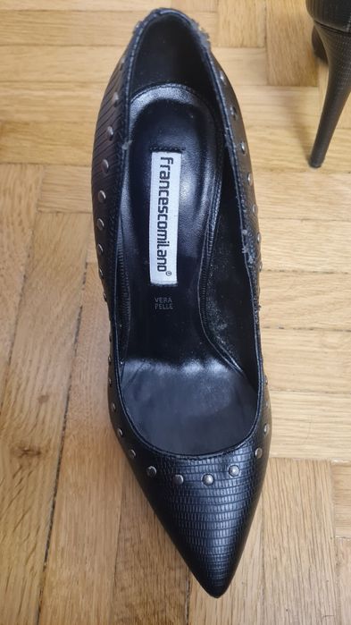 Pantofi cu tinte din piele naturala 35