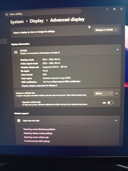 Monitor Gaming Aoc 27 Inch 180Hz 1080p IPS Panel