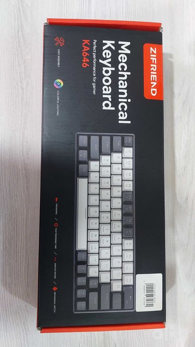 Mexanika klaviatura 60% Blue switch RGB — ZIFRIEND KA646