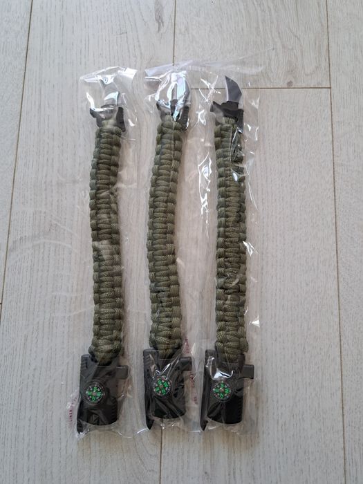 Тактическа гривна за оцеляване 5 в 1 (въже,компа