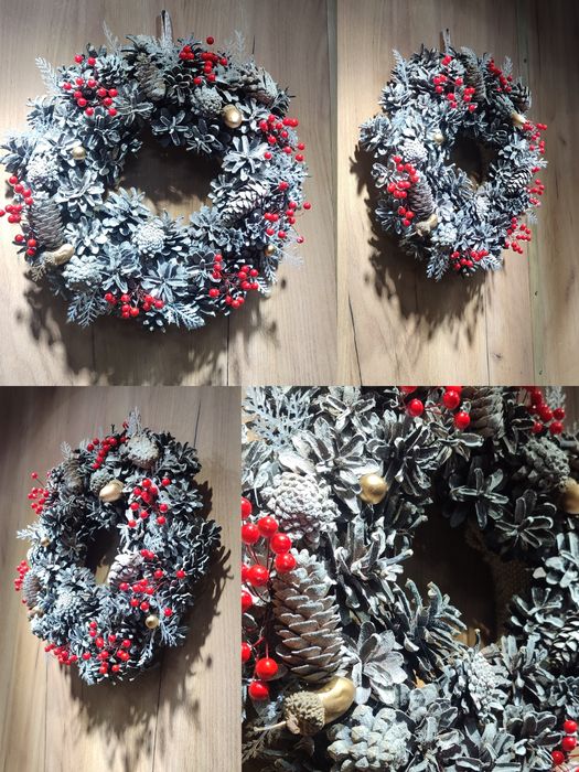 Новогодний венок из шишек