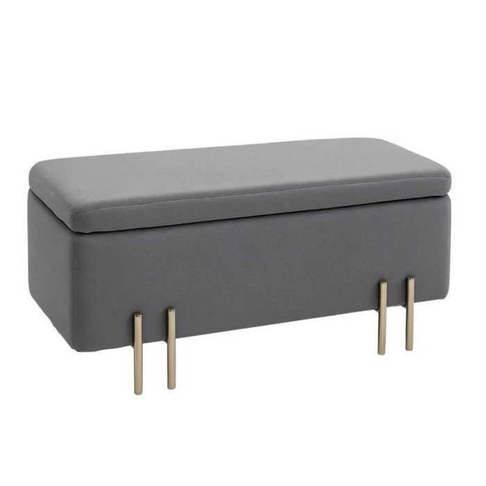 Пейка за съхранение HOMCOM, с кадифен вид, Скрин за съхранение с метални крака, 100 x 40 x 42 см