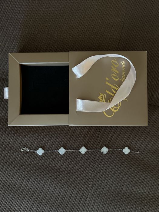 Гривна бяло злато,van cleef