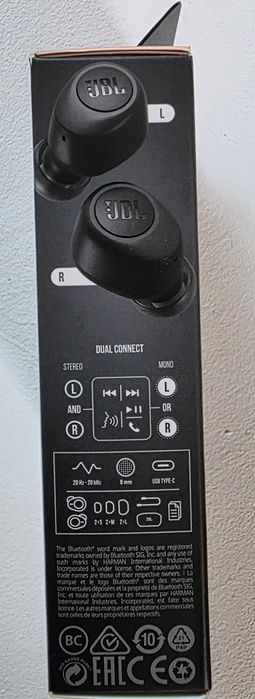 Casti JBL Wave Buds, True wireless, Bluetooth, In-ear, Microfon, negru, sigilate