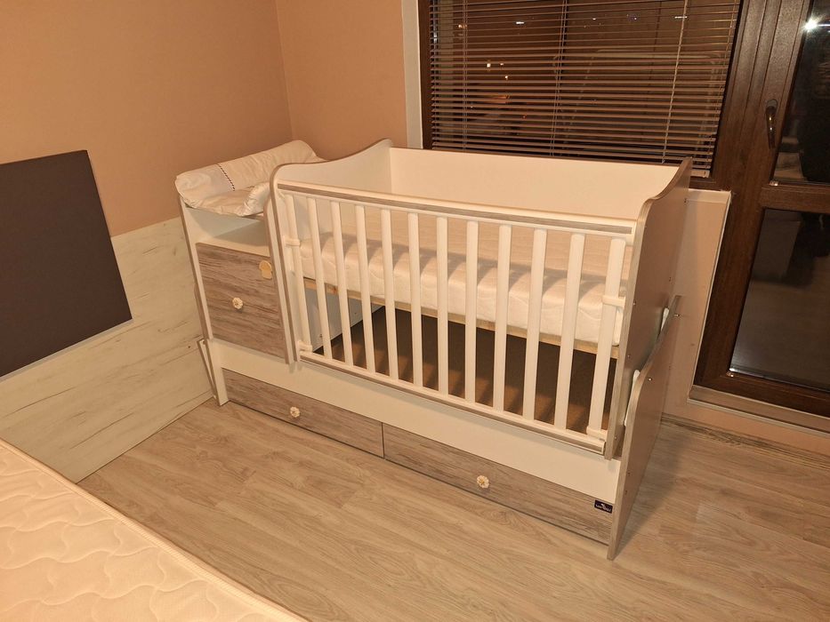 Детско легло + МАТРАК,(3 варианта на сглобка ),юношеско,бебешко,бюро