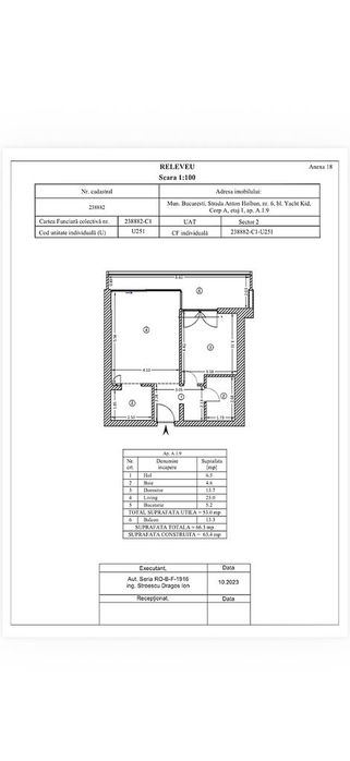 Apartament 2 camere, Bloc Yacht Kid, 66.3mp