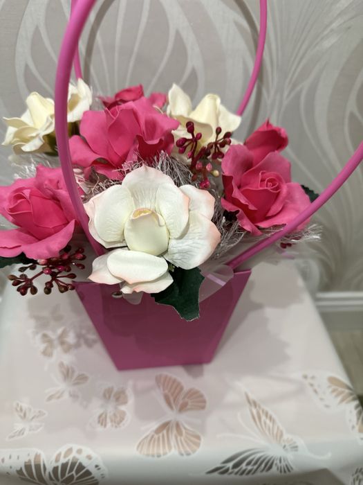 Цветы из мыла в подарок