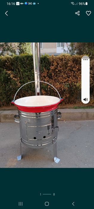 Ceaun fontă / tuci 10,8 L cu sobă inox Promo 550lei