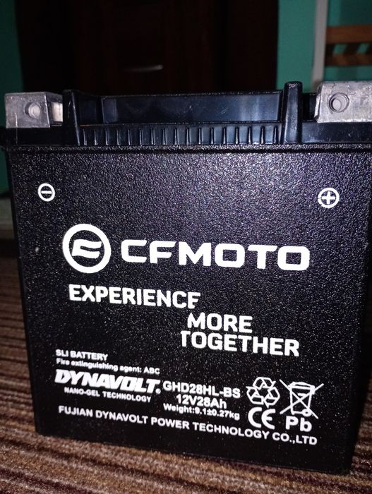 Baterie Moto/Atv Gel Dynavolt GHD28HL-BS (12V 28Ah) - Originală CFMoto