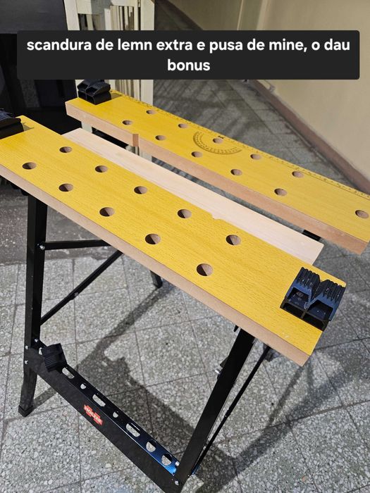 Banc masa de lucru Dedeman pliabil, capacitate max 150kg