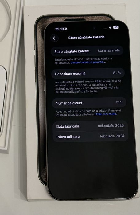 Vand iphone 15 pro max 256gb