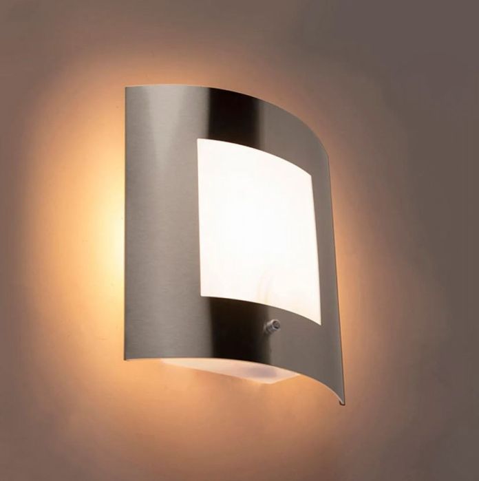 2бр/ Външна градинска лампа аплик от неръждаема стомана – IP44