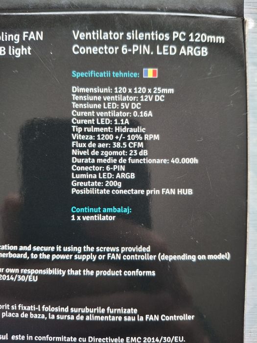 Vând Cooler fan de la Spacer nou