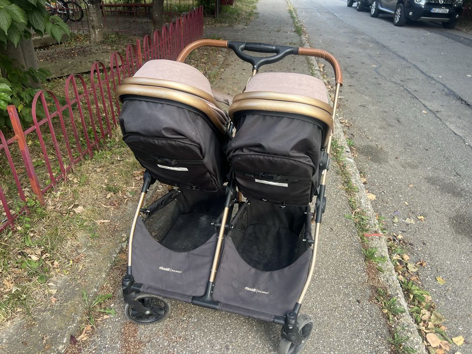 Carucior gemeni Chipolino Duo Smart 2 in 1 golden beige