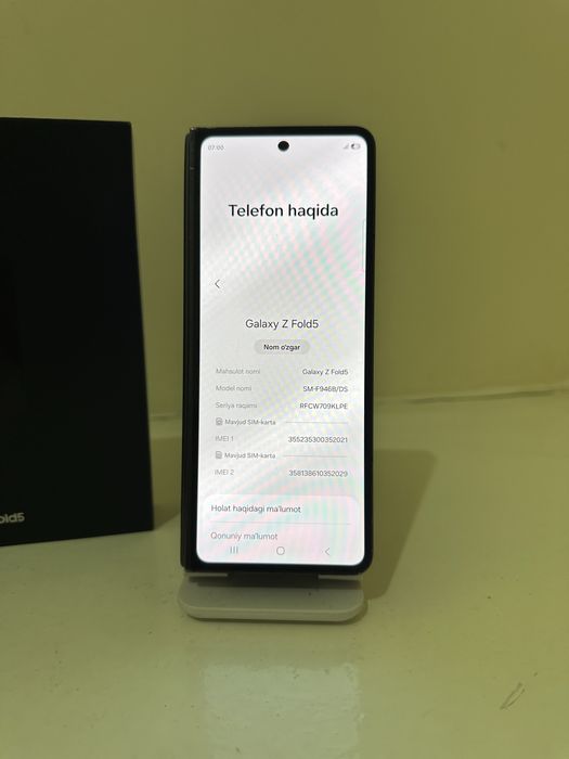 Samsung Z Fold 5 (24/512) ideal aybi yoq srochna