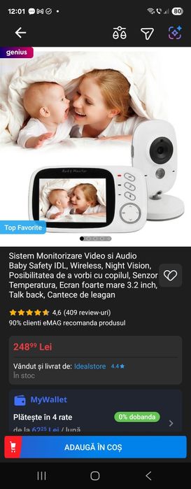 Sistem monitorizare bebe