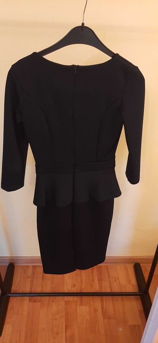 Синя рокля 7/8 ръкав