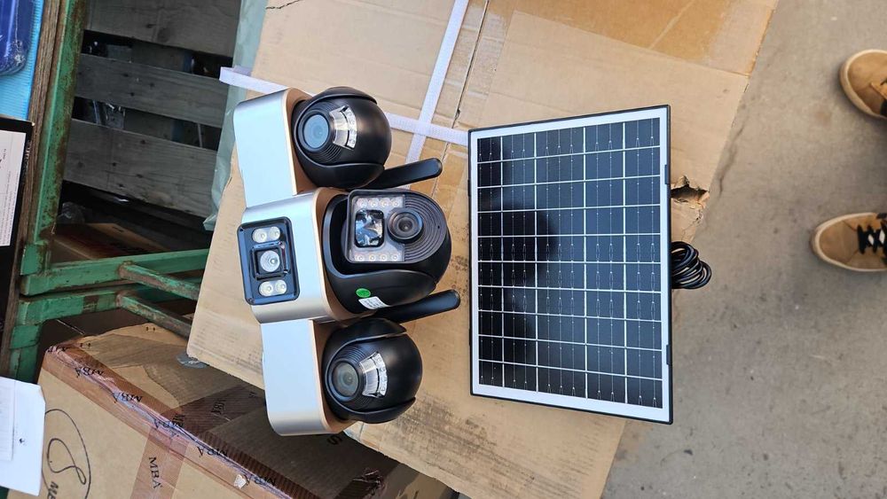 Камера със соларен панел V380Pro 4G, SIM карта, 18MP Full HD, 3 зони