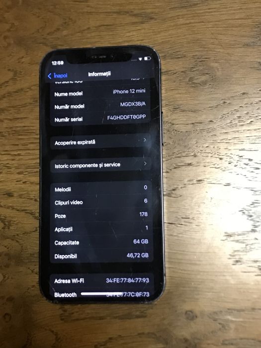 Vând iphone 12 mini