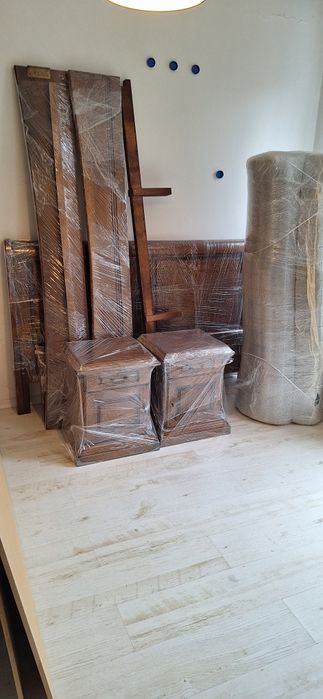 Масивна дъбова спалня със матрак