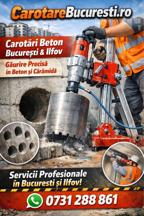 Preturi incepand de la 100 lei!!!Gauri hota si centrala!Carotare Diamantata!Carotare beton,caramida si BCA
