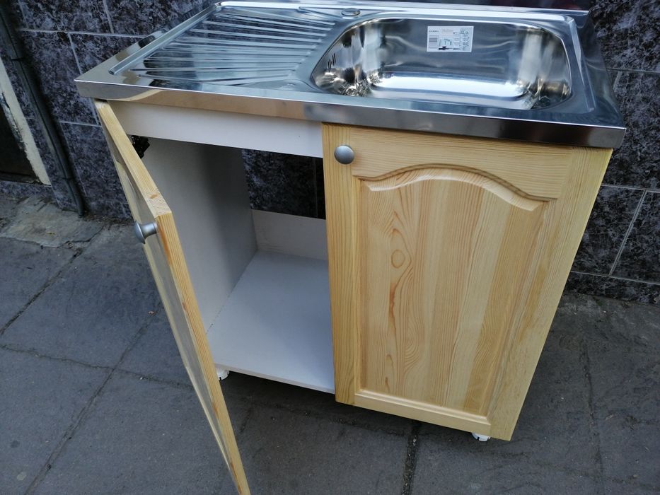 Кухненски шкаф с мивка бордова 80 /50