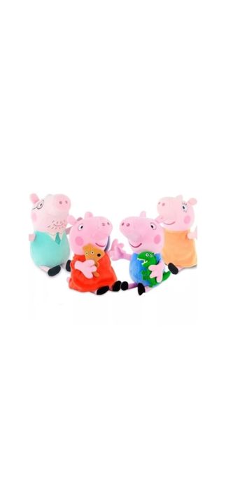Set 4 plusuri - Familia vesela Peppa 23 cm