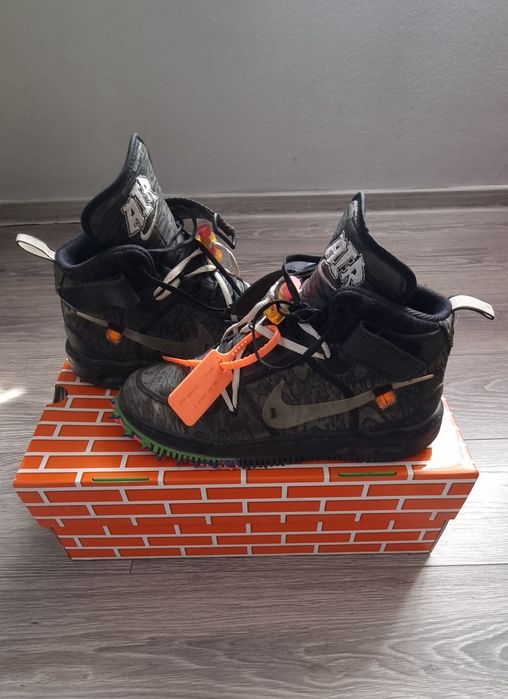 Off-White x Nike Air Force 1 Mid „Black” – 42.5