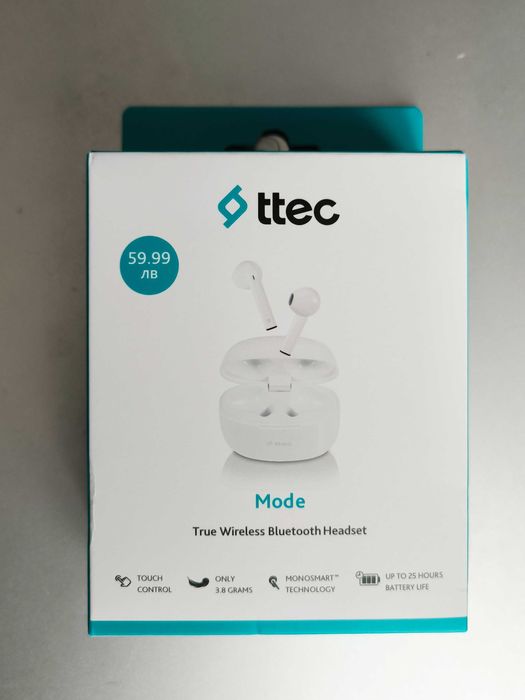 НОВИ! Запечатани Blutooth (блутуут) слушалки TTec Mode