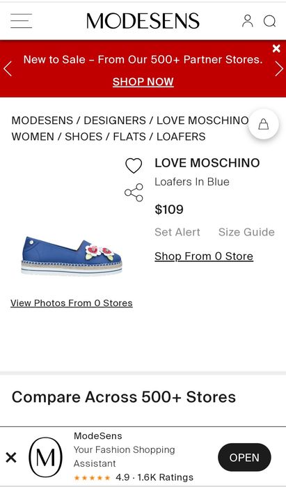 Love Moschino Обувки/тип еспадрили с цветя