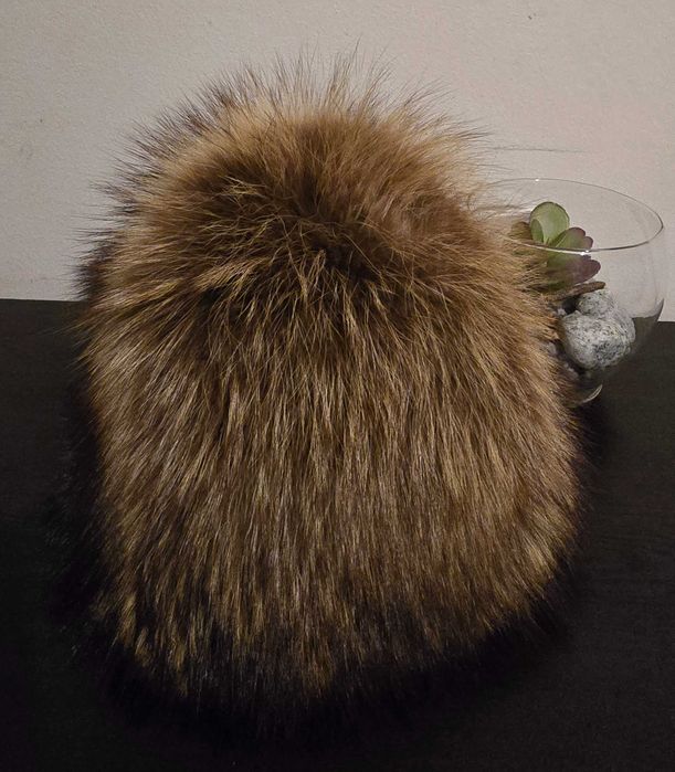 Дамска шапка естествен косъм лисица