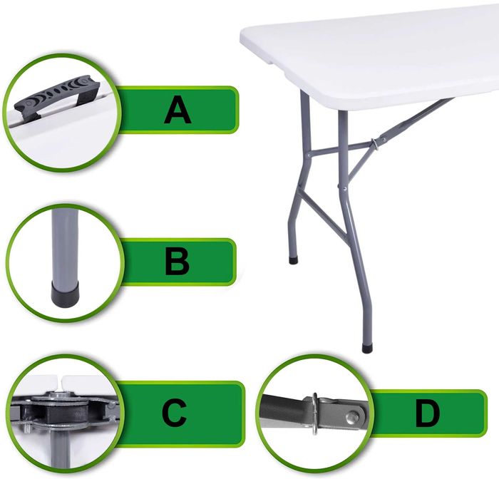 Маси за къмпинг Маси за кетъринг сгъваеми 180 См.