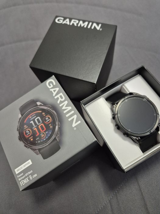 Vand ceas Garmin Fenix 8 47mm | AMOLED | SAPPHIRE | Carbon gray DLC titanium | In Garantie
