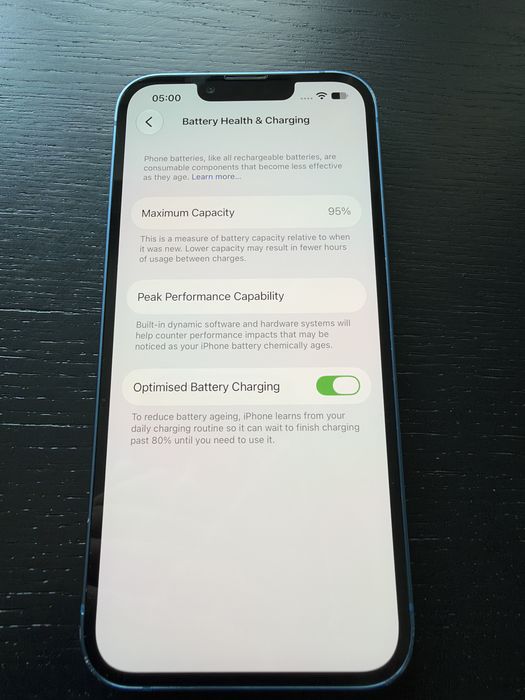 iPhone 13, 128GB, Blue - Baterie 95% (Perfect funcțional)