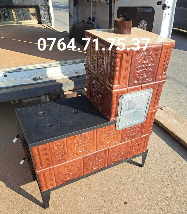 Soba teracota,sobe mobile,sobita premontata fabricata roti plita