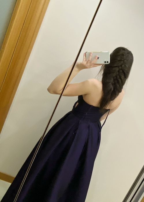 Луксозна бална рокля лилав хамелеон – XS/S, като нова