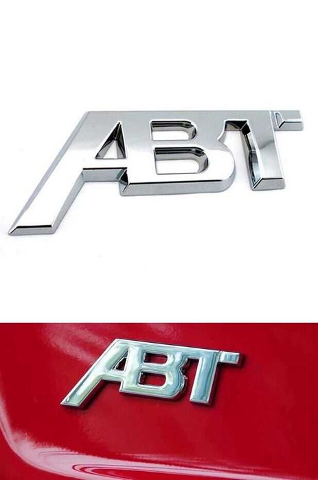Емблема лого ABT AUDI АБТ sport хром или черен гланц различни размери